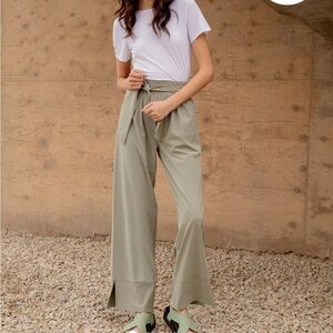 ADAY Women's Wide-Leg Pants in Sage